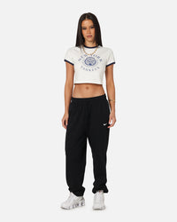 Majestic Athletic Women's New York Yankees Crest Baby T-Shirt Vintage White