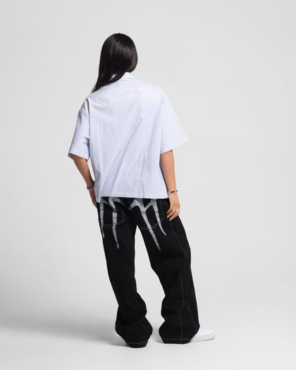 Loiter Chopper Work Shirt Blue/White