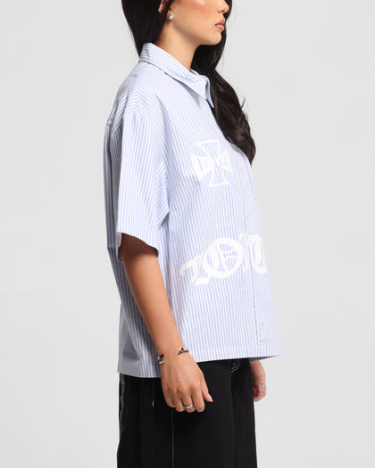 Loiter Chopper Work Shirt Blue/White