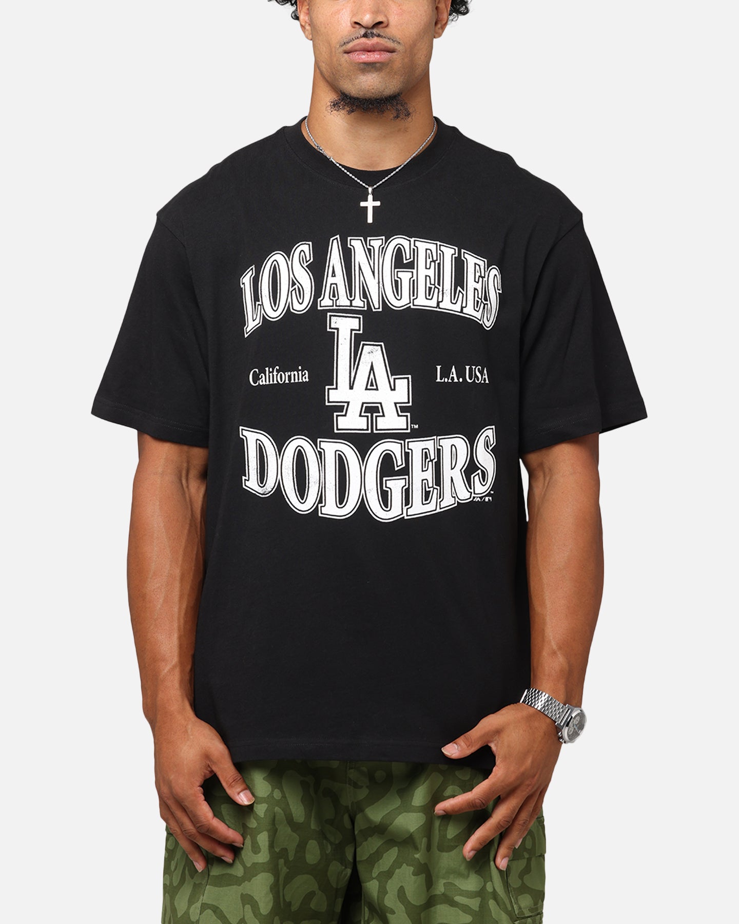 Majestic Athletic Los Angeles Dodgers Marne Arch T-Shirt Black