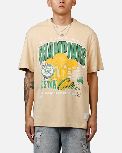 Mitchell & Ness Boston Celtics 18-Time T-Shirt Tan