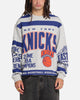 Mitchell & Ness New York Knicks Letterform Crewneck Grey Marle/Official Team Color