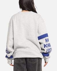 Mitchell & Ness New York Knicks Letterform Crewneck Grey Marle/Official Team Color