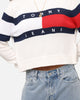 Tommy Jeans Women's Center Flag Sweater Ancient White