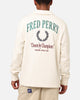 Fred Perry Embroidered Champion Collared Sweatshirt Ecru