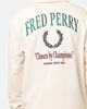 Fred Perry Embroidered Champion Collared Sweatshirt Ecru