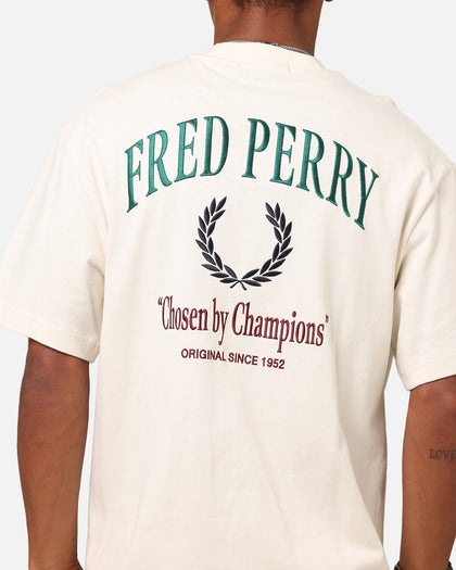 Fred Perry Embroidered Champion T-Shirt Ecru