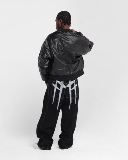 Loiter Tokyo Drift Vegan Leather Jacket Black