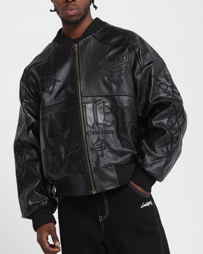 Loiter Tokyo Drift Vegan Leather Jacket Black