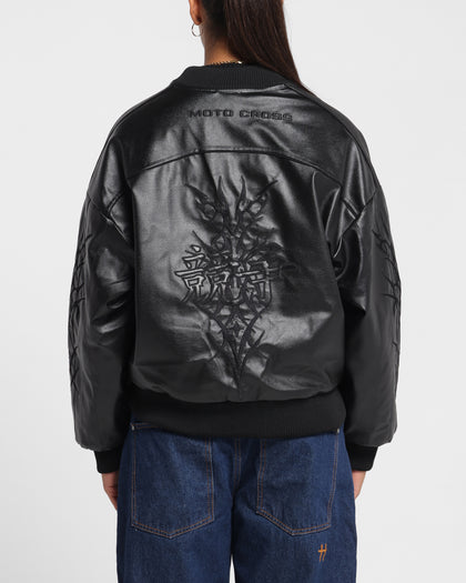 Loiter Tokyo Drift Vegan Leather Jacket Black