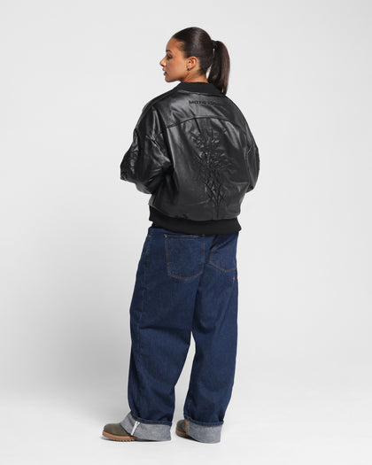 Loiter Tokyo Drift Vegan Leather Jacket Black