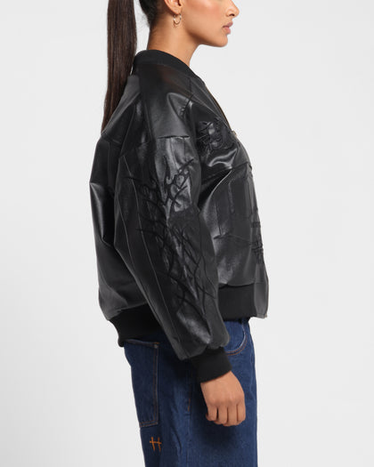 Loiter Tokyo Drift Vegan Leather Jacket Black