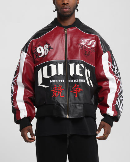 Loiter Tokyo Drift Vegan Leather Jacket Red