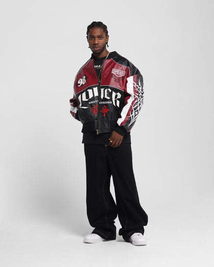 Loiter Tokyo Drift Vegan Leather Jacket Red