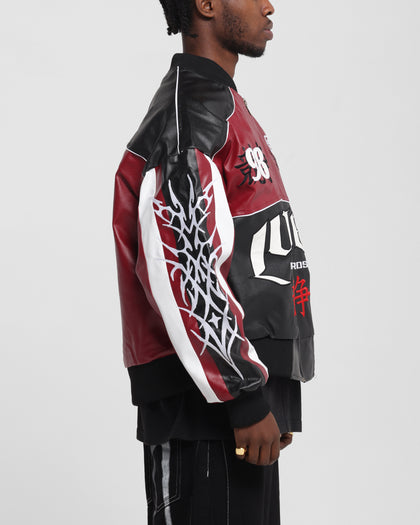 Loiter Tokyo Drift Vegan Leather Jacket Red