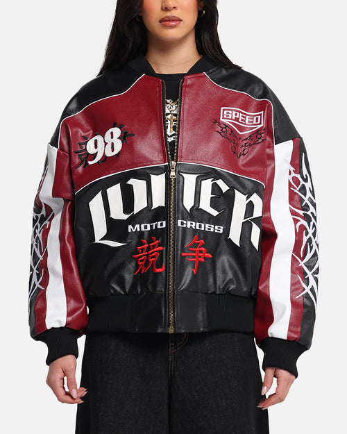 Loiter Tokyo Drift Vegan Leather Jacket Red