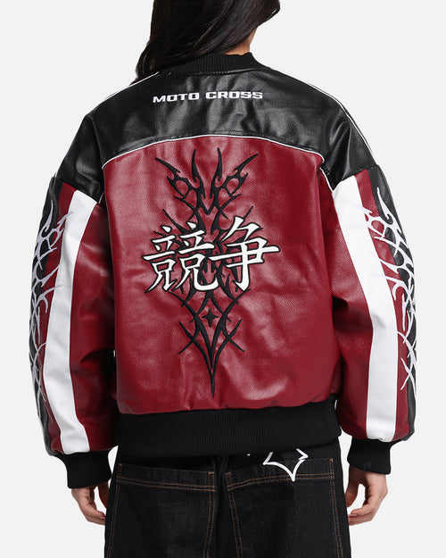 Loiter Tokyo Drift Vegan Leather Jacket Red
