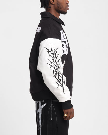 Loiter Cyber Varsity Jacket Black/White