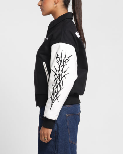 Loiter Cyber Varsity Jacket Black/White