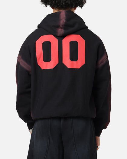 The Anti Order Mosh Boxy Hoodie Sunfade Black/Red