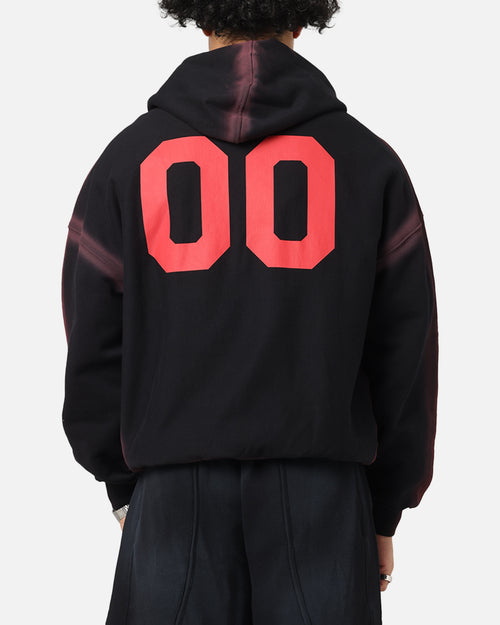 The Anti Order Mosh Boxy Hoodie Sunfade Black/Red