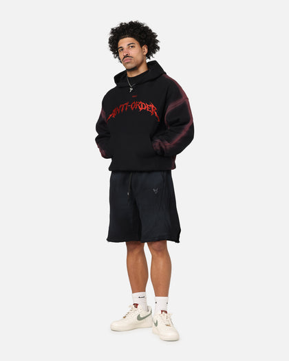 The Anti Order Mosh Boxy Hoodie Sunfade Black/Red