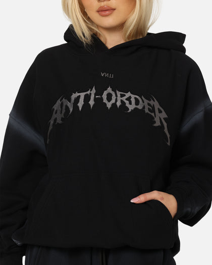 The Anti Order Mosh Boxy Hoodie Sunfade Black/Grey