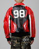 Loiter Racer Vegan Leather Jacket Red/Black