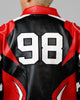 Loiter Racer Vegan Leather Jacket Red/Black