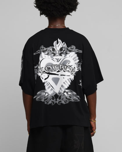 Loiter Hearts T-Shirt Black