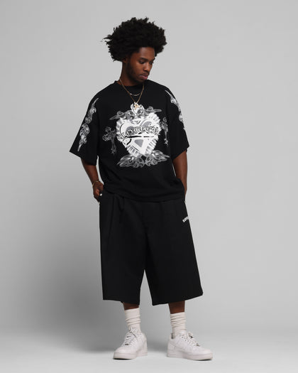 Loiter Hearts T-Shirt Black