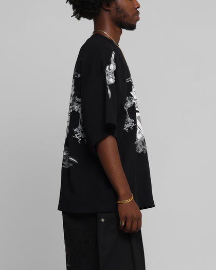 Loiter Hearts T-Shirt Black