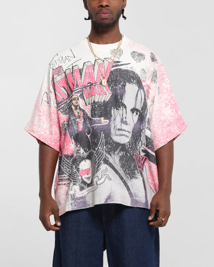 Culture Kings X WWE Bret 'The Hit Man' Hart All Over Print T-Shirt White