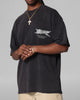 Loiter Runway T-Shirt Black Acidwash