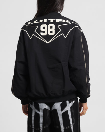 Loiter Racer Nylon Jersey Crewneck Black