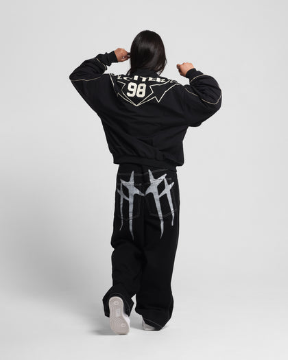 Loiter Racer Nylon Jersey Crewneck Black