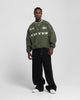 Loiter Racer Nylon Jersey Crewneck Dark Green