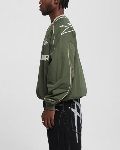 Loiter Racer Nylon Jersey Crewneck Dark Green