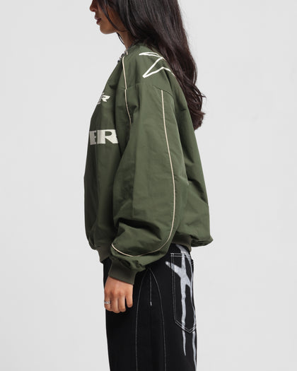 Loiter Racer Nylon Jersey Crewneck Dark Green