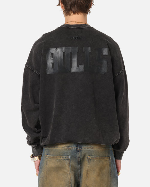 Pro Standard Chicago Bulls 'Wash Vanguard' Fleece Crewneck Washed Black
