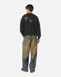 Pro Standard Chicago Bulls 'Wash Vanguard' Fleece Crewneck Washed Black