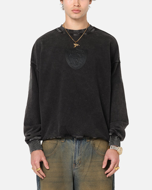 Pro Standard Las Vegas Raiders 'Wash Vanguard' Fleece Crewneck Washed Black