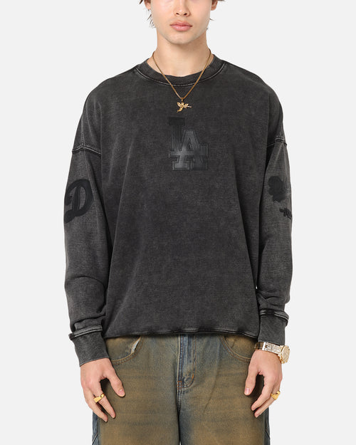 Pro Standard Los Angeles Dodgers 'Wash Vanguard' Fleece Crewneck Washed Black