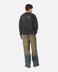 Pro Standard Los Angeles Dodgers 'Wash Vanguard' Fleece Crewneck Washed Black