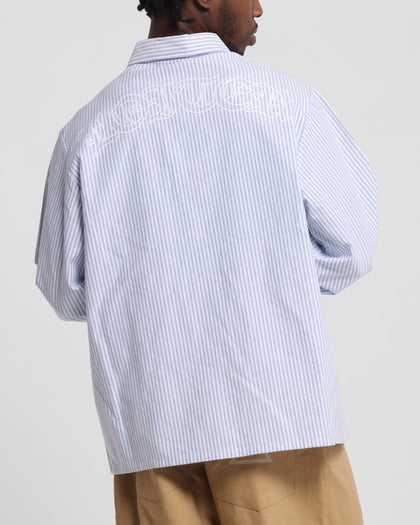 Loiter Chopper Long Sleeve Shirt Blue/White