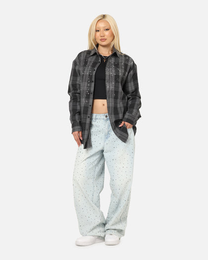 Saint Morta Spray Long Sleeve Flannel Shirt Grey