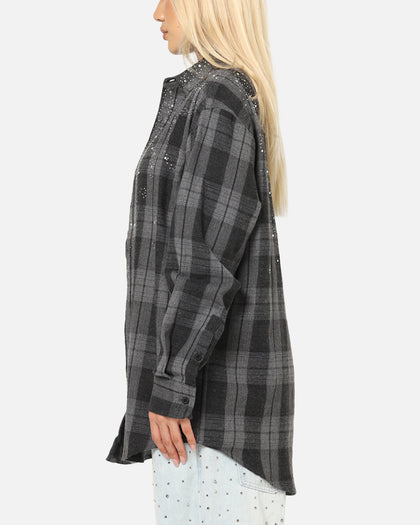 Saint Morta Spray Long Sleeve Flannel Shirt Grey