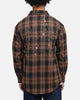 Saint Morta Spray Long Sleeve Flannel Shirt Brown