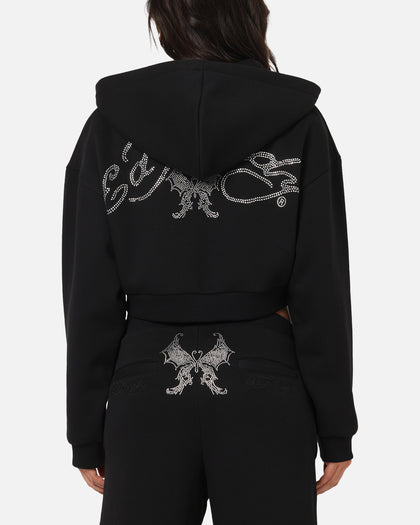 Ed Hardy Women's Butterfly Effect Hoodie Black