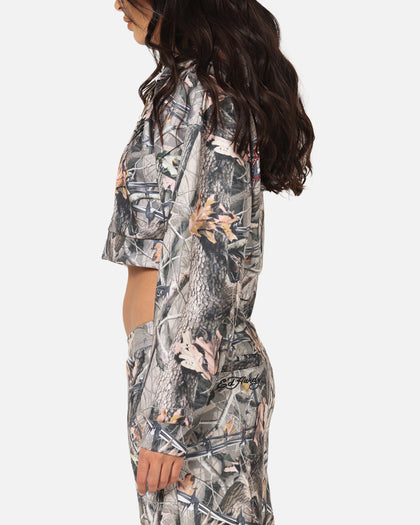 Ed Hardy Women's Butterfly Effect Hoodie Real Tree Camo